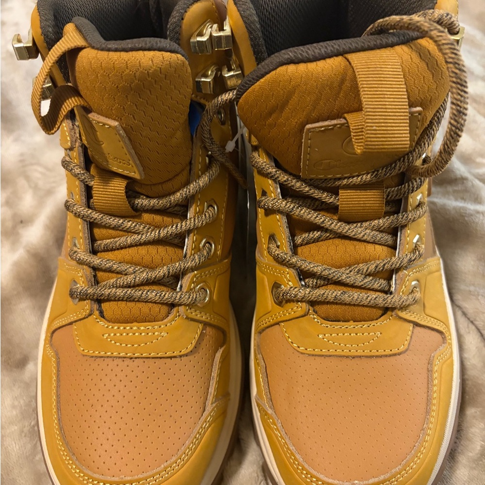 Champion Kids' High-Top Boots - Brown and Gold